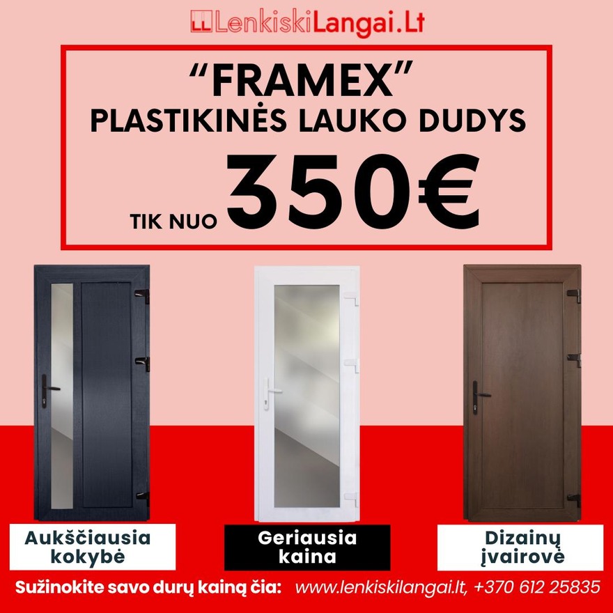 lenkiski langai, framex durys